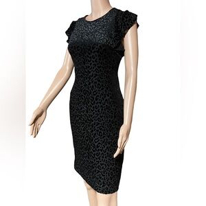 Vintage Tommy Hilfiger Black Leopard Dress Size 2- So Pretty!!!